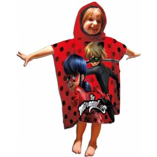 Miraculous-Ladybug-Poncho-Cape De Bain-Serviette- 50x115 Cm.
