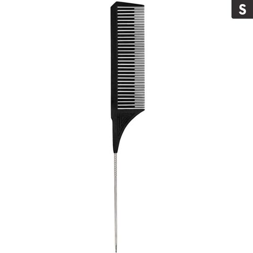 Peigne Professionnel En Métal, Brosse De Salon De Coiffure, Résistant À La Chaleur, Queue En Forme De Broche, Antistatique Et En Carbone Dur, Idéal Pour Tondeuse À Cheveux 