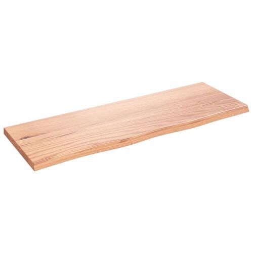 vidaXL Étagère murale marron clair 80x30x2 cm bois chêne massif traité