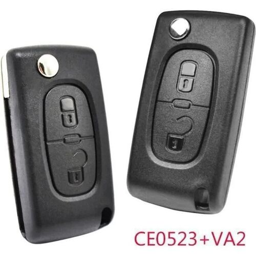 Coque De Clé De Voiture En Silicone À 2 Boutons Pour Peugeot 308 207 307 3008 5008 807 Expert Citroën C2 C3 Picasso C4 C8 Ce0523