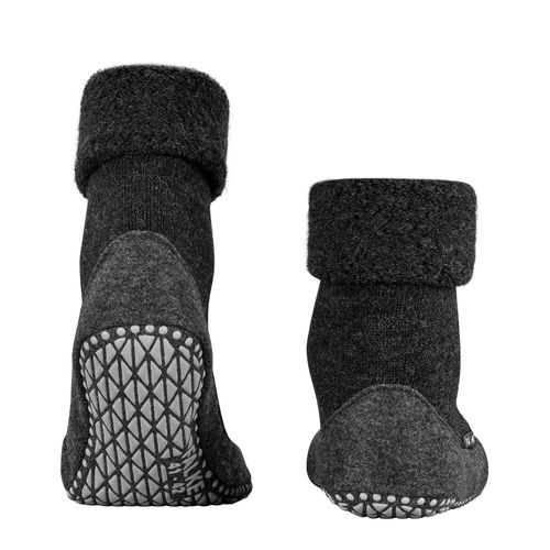 Falke Chaussons Unisexes - Cosyshoe So Cp, Antidérapants, Couleur Unie Gris Foncé 37-38