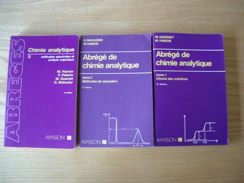 Abrégé De Chimie Analytique, Tomes 1,2,3; Guernet, Hamon