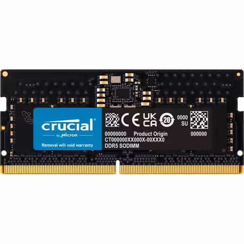 Crucial Pami?? do notebooka DDR5 SODIMM 8GB/5600 CL46 (16Gbit) (5600 MHz, SO-DIMM), Mémoire vive