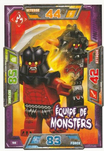 N°98 - Carte Lego Nexo Knights - Equipe De Monsters