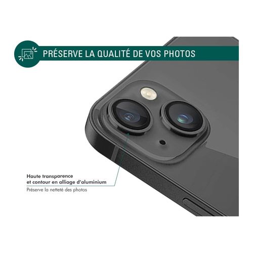 Protège objectif FORCE GLASS Iphone 15 / 15 Plus x 2 noir
