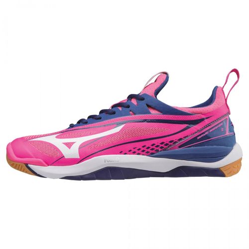 Chaussures Mizuno Wave Mirage 2 Rose Blanc Bleu