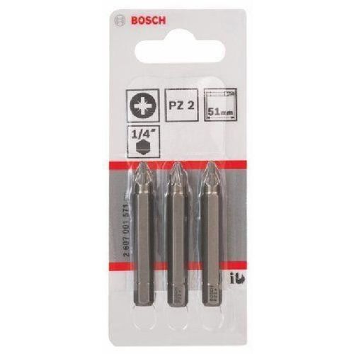BOSCH Embout cruciforme PZ 2 - Lot de 3