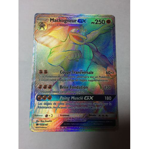 Mackogneur Gx 154/147 Pv 250 Carte Secrète Rare Soleil Et Lune Ombres Ardentes