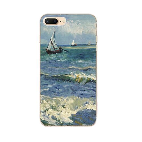 Coque Case Iphone 6 6s (4"7) Van Gogh Bateaux De Peche Silicone Souple (Tpu)