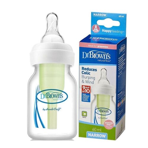 Natural Flow Narrow Preemie Bouteille De Dr Brown 60ml 