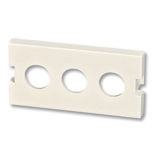 LINDY Modular AV Face Plate System Snap-in Module - Plaque - blanc - 3 ports (pack de 4)
