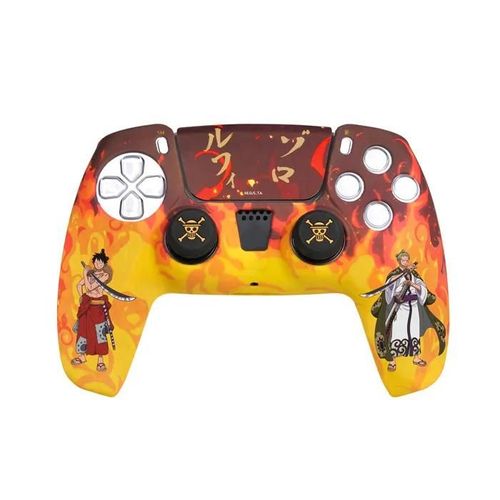 Coque De Protection En Silicone - Frtec - Pour Manette Ps5 - Avec Autocollant Dualsense Et Grips Licence Officielle One Piece