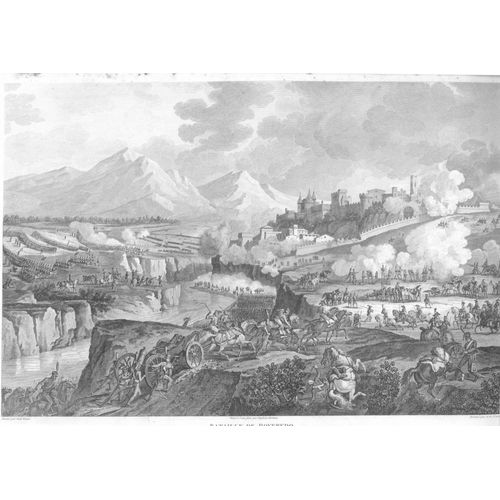 Rare Gravure Carle Vernet Campagne D'italie Le Combat De Rovereto Ou Roveredo 4 Septembre 1796 Napoleon Bonaparte 1840