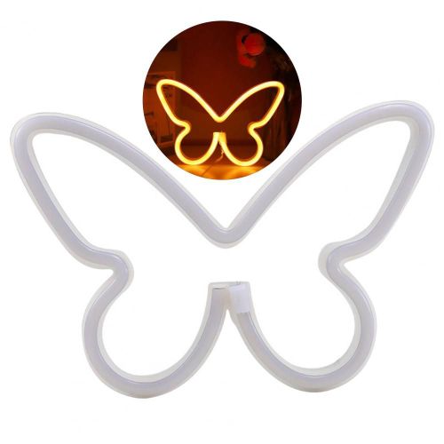 Lampe Néon Unique En Forme De Papillon À Bord Lisse, Ornement Mural, 3000lm, Led, Accessoires De Ixgratuits