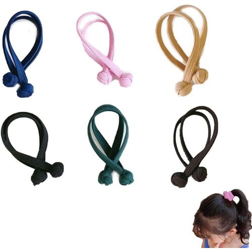 Bands À Élastiques Noués Boulettes Élastiques Ties Scrunchie Bands À Doubles Noués Femmes Bow Ponytail Herder Accessoires Accessoires