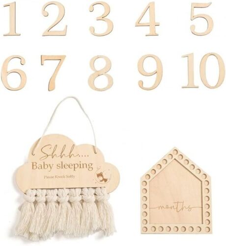 Cartes Jalons Bébé Cartes Mensuelles en Bois Nouveau-né Accessoires Photo Cadeaux Cadeaux Garçons Filles Décor Souvenirs