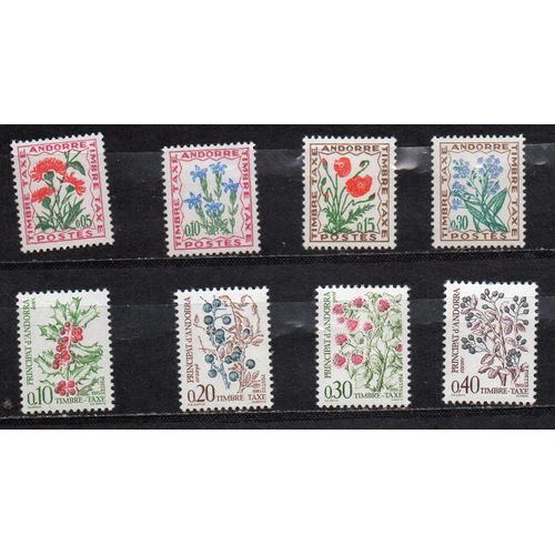 Andorre- Lot De 8 Timbres Neufs -Taxe