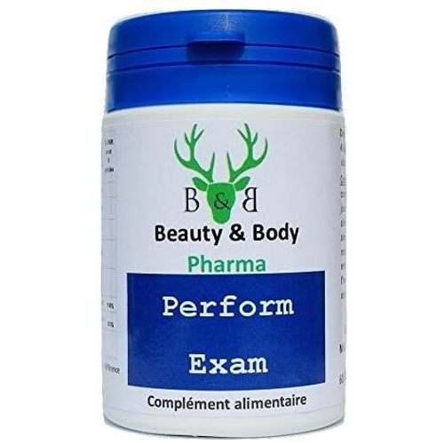 Perform Exam 60 Gélules 100% Naturelles - Stimule La Mémoire Et La Concentration. Idéal Pour Etudiants Et Sénior - Anti Fatigue Intellectuelle 