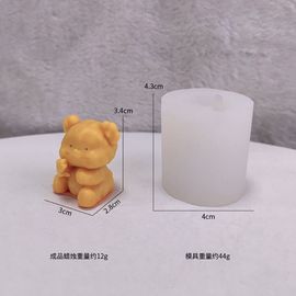 Nouveau Ours Silicone Bougie Moule Bricolage Câlin Coeur Couple Ours Animal Bougie Faisant Résine Savon Gâteau Moule Cadeaux Artisanat Décoration De La Maison