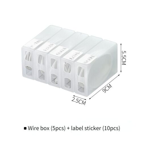 Boîte de rangement de câble en plastique Transparent, conteneur de stockage de ligne de données, papeterie de bureau, organisateur de maquillage, boîte de bijoux de clé, support de bureau