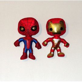Peluche Doudou Spiderman Et Iron Man Avengers 20 Cm