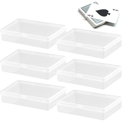 Lot De 6 Boîtes De Rangement Vides En Plastique Pour Cartes À Jouer
