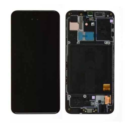 Ecran Lcd+ Vitre Tactile Sur Châssis Pour Samsung Galaxy A40 (A405f) Oled Noir + Outils