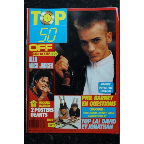 Top 50 085 1987 10 Off Mick Jagger Phil Barney + Posters Michael Jackson Raft