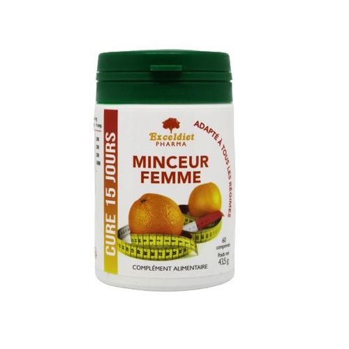 Minceur Femme | Brûle Graisses Puissant | Diurétique | Amincissant Naturel | Guarana Thé Vert Gingembre Fibres Acacia | 60 Comprimés Végan 