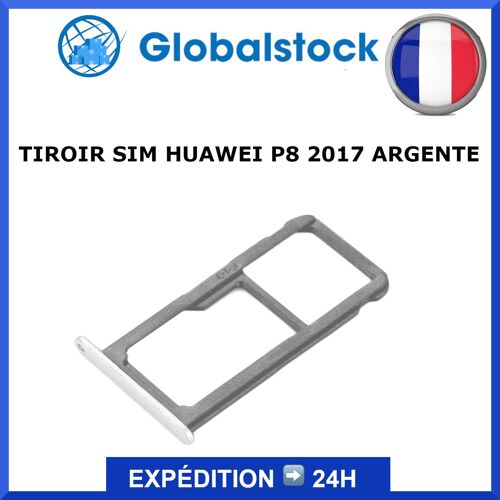 Tiroir Sim Pour Huawei P8 2017 Silver/Argente