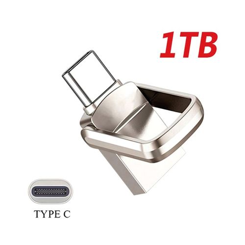 Clé USB 3.0 métallique étanche de 2 to, support à mémoire de forme Type C, haute vitesse, 1 unité