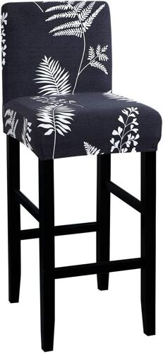 Housse De Chaise Extensible Dossier Bas Couverture De Chaise Impression Floral Amovible Lavable Stretch Élastique