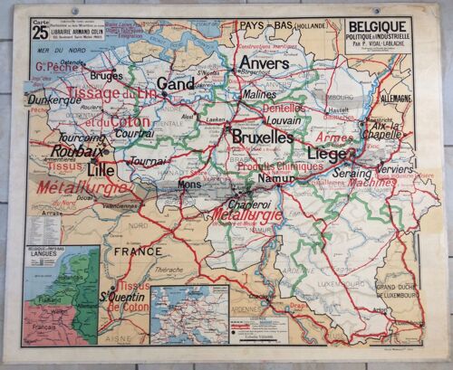 Affiche Belgique Carte