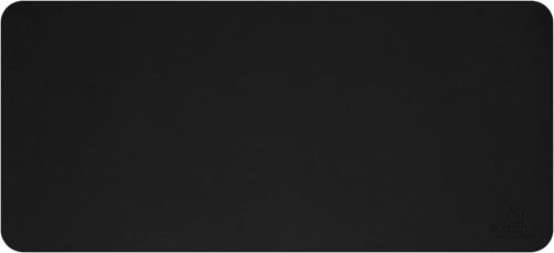 Tapis de Souris en Cuir synthétique imperméable pour Clavier, Souris antidérapante, Protection de Bureau pour Le Bureau et la Maison 80 x 40 cm, Noir 3761