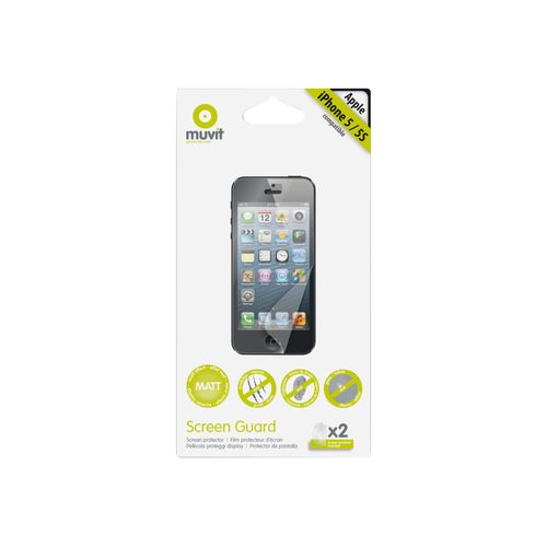 Muvit Screen Guard - Protection D'écran Pour Téléphone Portable (Pack De 2)