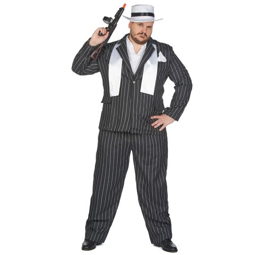 Déguisement Gangster Noir Grande Taille Homme - Taille: Xxl