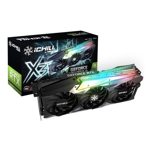 Inno3D GeForce RTX 3090 iCHILL X3 - Carte graphique - GF RTX 3090 - 24 Go GDDR6X - PCIe 4.0 x16 - HDMI, 3 x DisplayPort