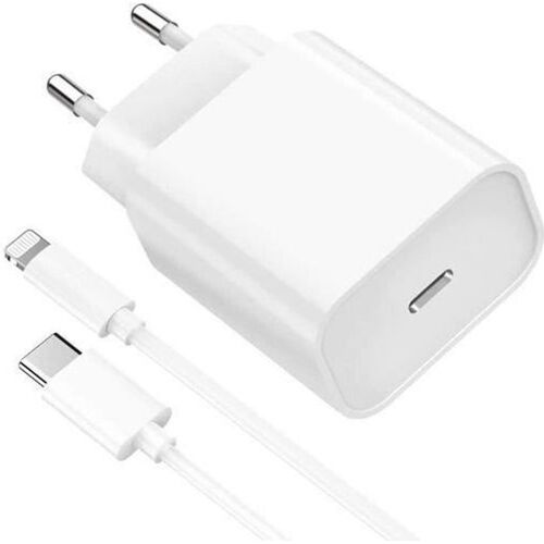 Chargeur Rapide 20W + Cable USB-C Lightning pour iPhone 12-12 MINI-12 PRO-12 PRO MAX-11-11 PRO-11PRO MAX-X-XS-XR-SE