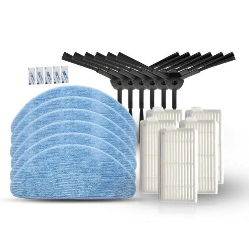 6 * brosse latérale + 5 * filtre HEPA + 5 * chiffon de vadrouille + 5 * pâte magique pour aspirateur Robot IBoto Aqua X310 pièces