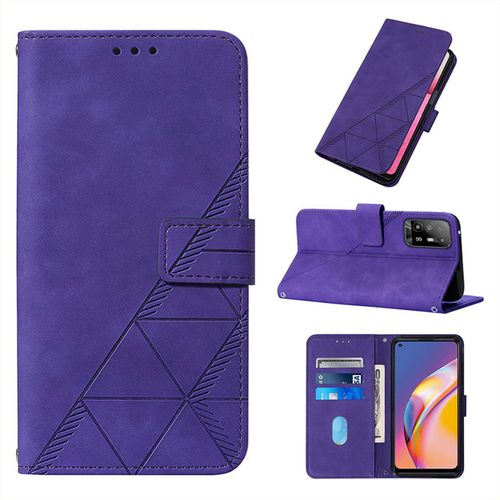 Coque Oppo Reno 5z 5g, Etui Pour Oppo Reno 5z 5g, Etui En Cuir Pu Premium Housse Pour Oppo Reno 5z 5g,Violet