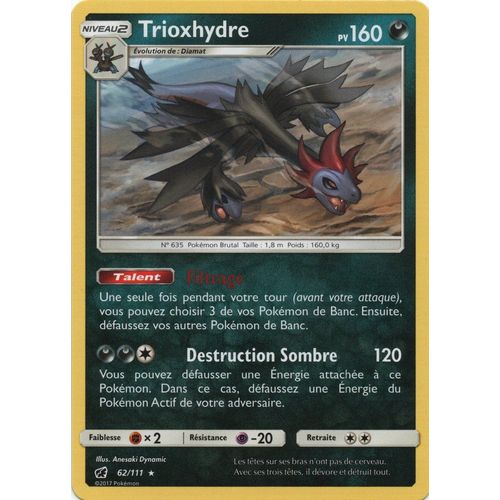 Carte Pokemon 62/111 Trioxhydre Pv 160 Holo
