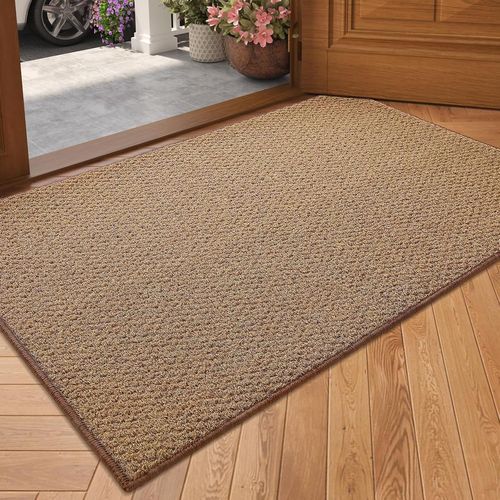 Tianyi-Paillasson D'entree Interieur Et Extérieur 43.5x75cm, Antidérapant Paillasson Intérieur Lavable En Machine, Tapis De Porte Absorbant Pour Intérieur, Extérieur, Entrée, Couloir - Marron