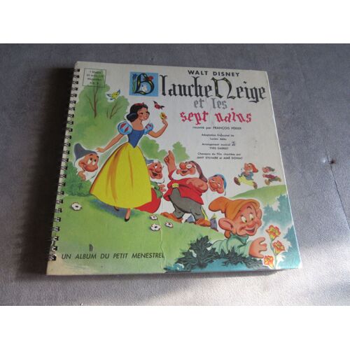 25 Cm 33 Tours Livret Blanche Neige Sept Nains Raconte Par Francois Perier Ref Album Menestrel Alb 9