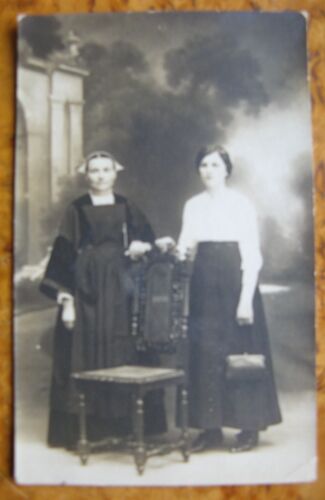 Carte Postale Photo Bretagne Portrait 2 Femmes Vers 1910