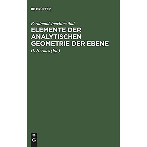 Elemente Der Analytischen Geometrie Der Ebene