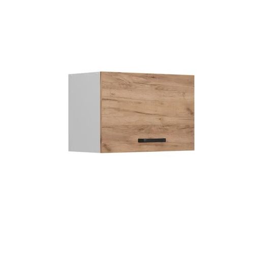Elément haut de cuisine R-Line, 60cm Plat, Chêne de force doré, Blanc, Vicco