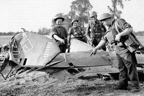 Ww2 - Bombardier Allemand Dornier Do17 Abattu Par La Dca Anglaise En 1940