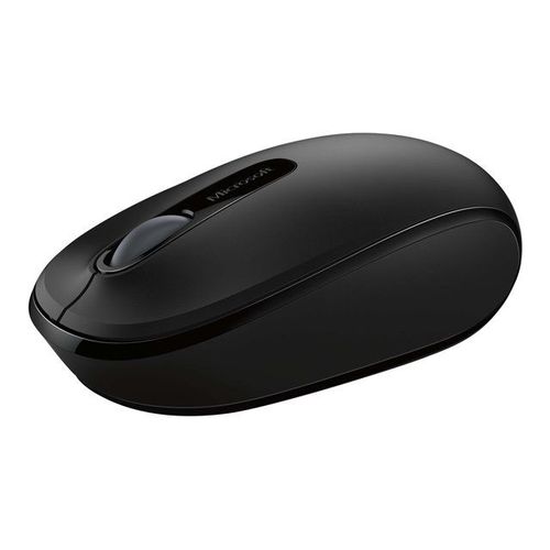 Souris mobile sans fil Microsoft 1850 - Souris - droitiers et gauchers - optique - 3 boutons - sans fil - 2.4 GHz - récepteur sans fil USB - noir