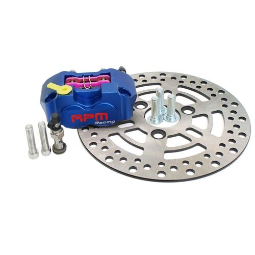 Fixed Disc Blue Set Étrier De Frein Universel Pour Vélo De Rue, 2 Pistons, Rotor À Disque Flottant, Tr/Min, Pas De Montage Radial, 57mm, 200 ""Nipseyteko""