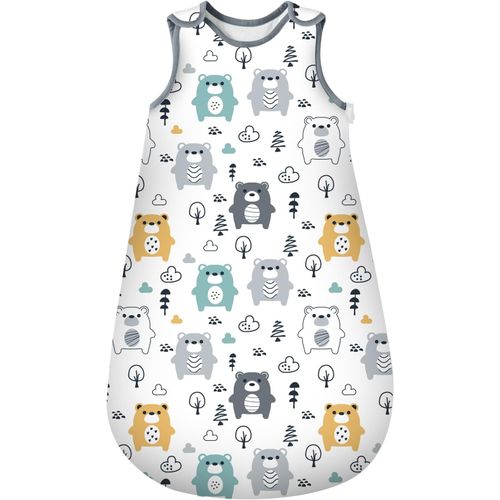 Tianyi-Gigoteuse Pour Bébé Pour L'été Et Le Printemps, Motif Animal De Dessin Animé, Couverture Lavable 1,0 Tog Pour Bébé, Gigoteuse Sans Manches (Ours, 6-12 Mois)